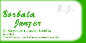 borbala janzer business card