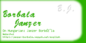 borbala janzer business card